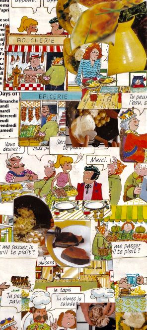 Traditional Human Handmade Collage Print 17 - French Life