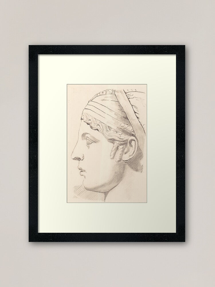 Graphite 11.5” x 8.5” Roman Cast Portraiture 23- Psyche