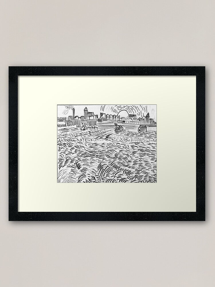 Graphite 7” x 5” Van Gogh - A Summer Evening Hand-drawn Reproduction